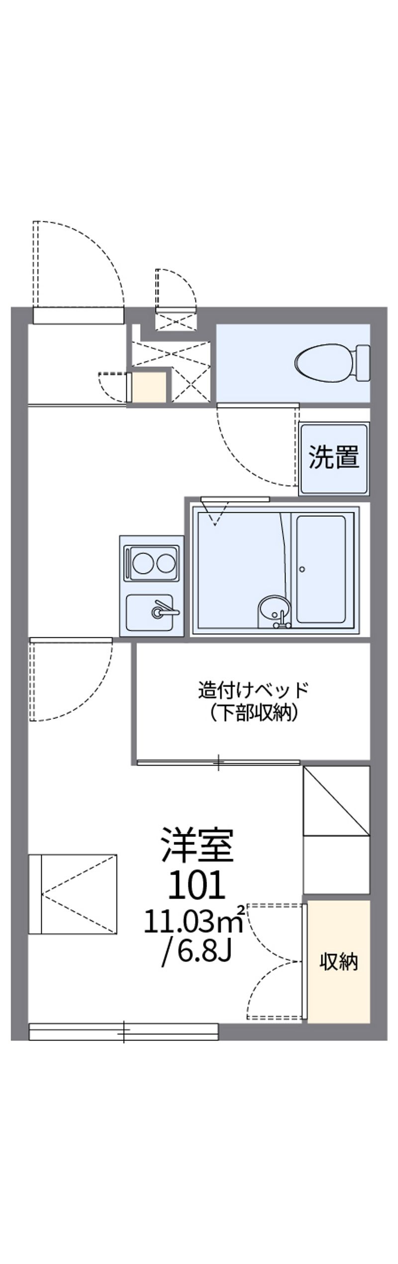レオパレスオリーブリーフ 間取図