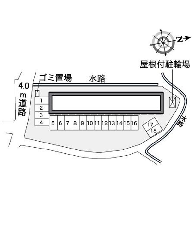 レオパレス観音寺 配置図