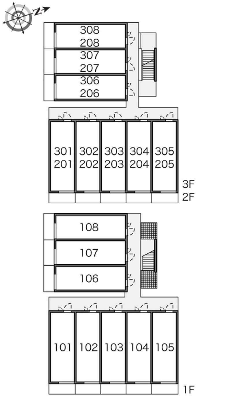 レオパレスエレガンス　ムサシノ 間取り配置図