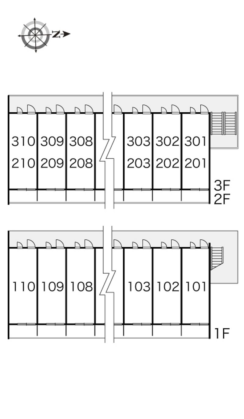レオパレスメルベーユⅡ 間取配置図