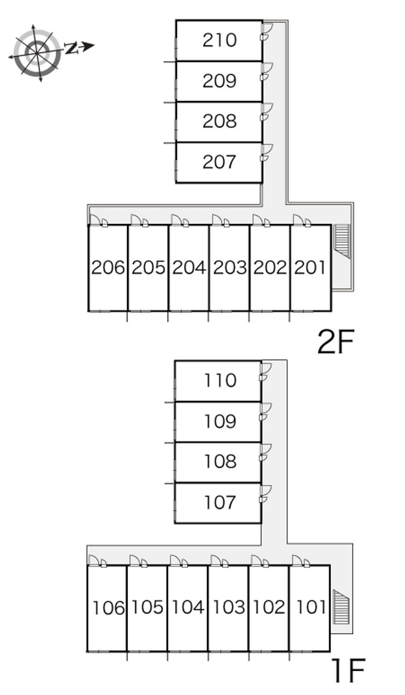 レオパレス二刻 間取配置図