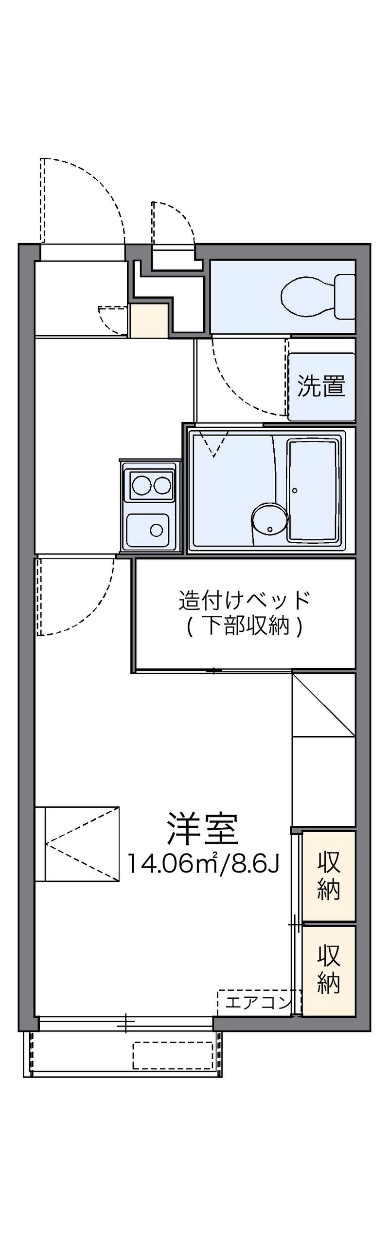 レオパレスフレイグラントⅡ 間取図