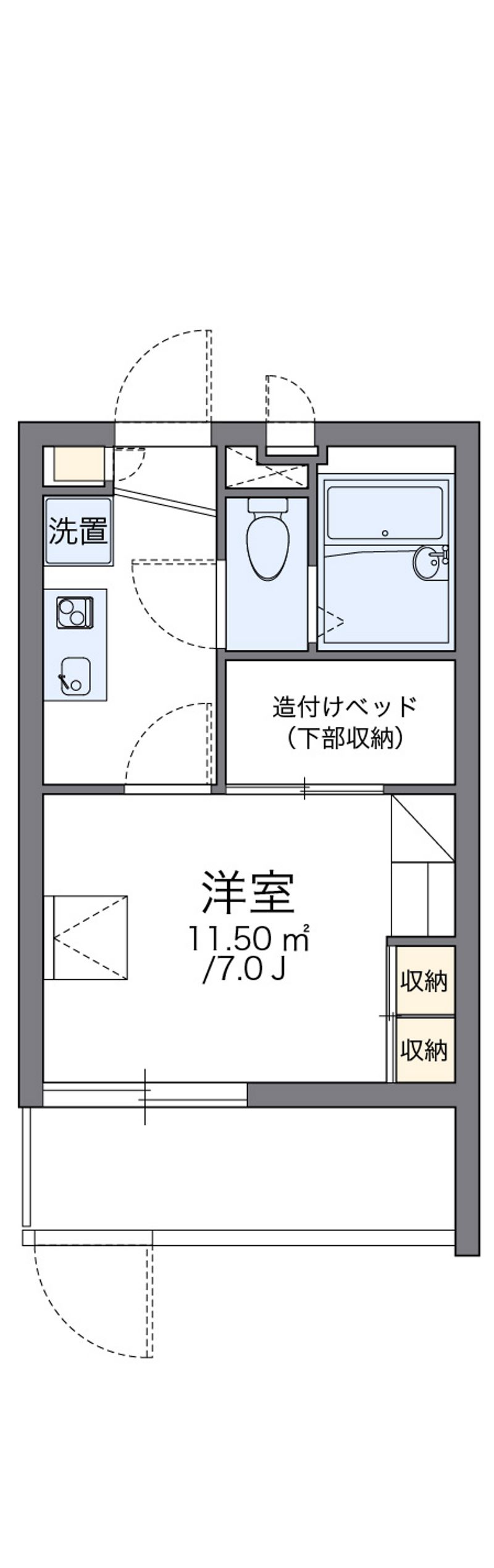 レオパレスプラスパ平田 間取図