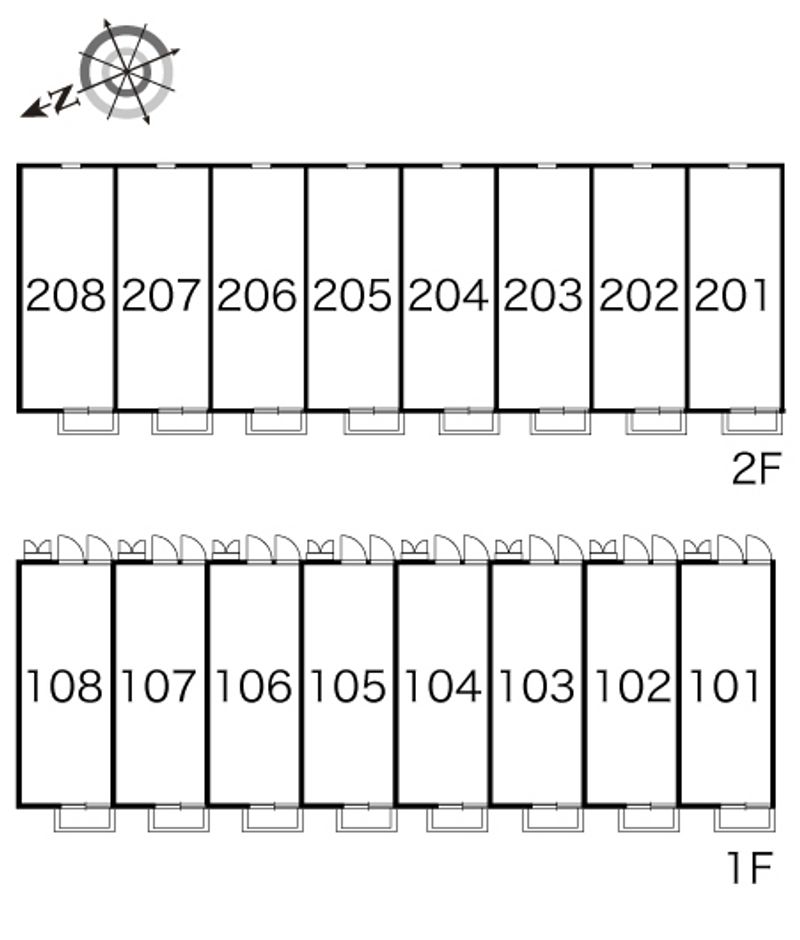 レオパレス下小鳥Ａ 間取配置図