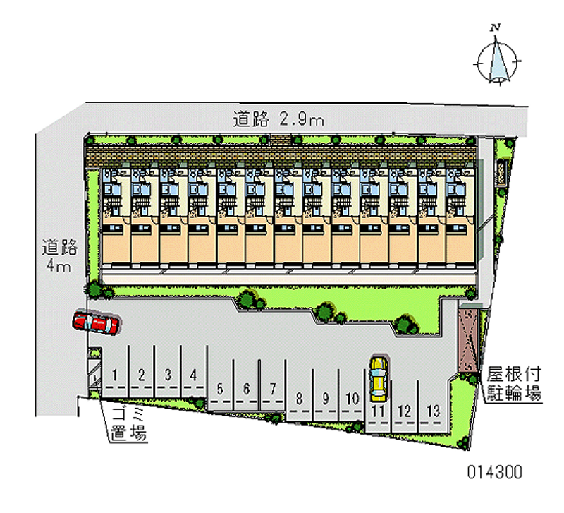 レオパレス小川 月極駐車場