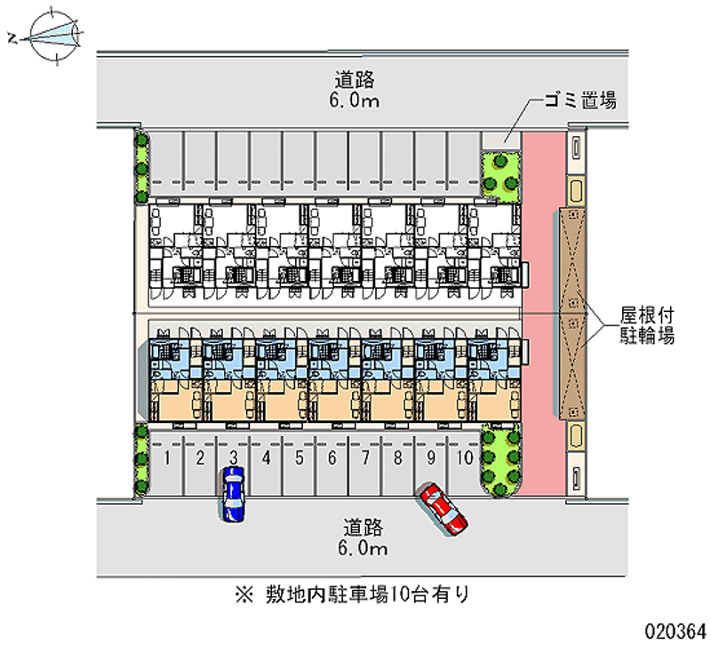 レオパレスコンフォート山手Ｂ 月極駐車場