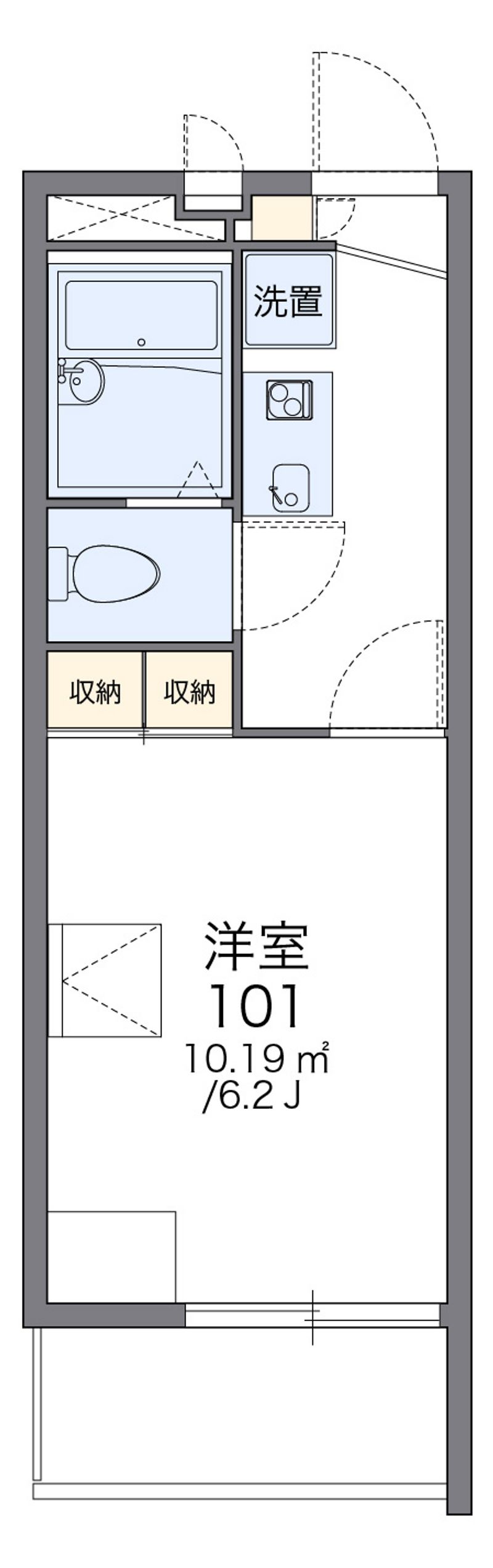 レオパレス弥勒寺 間取図