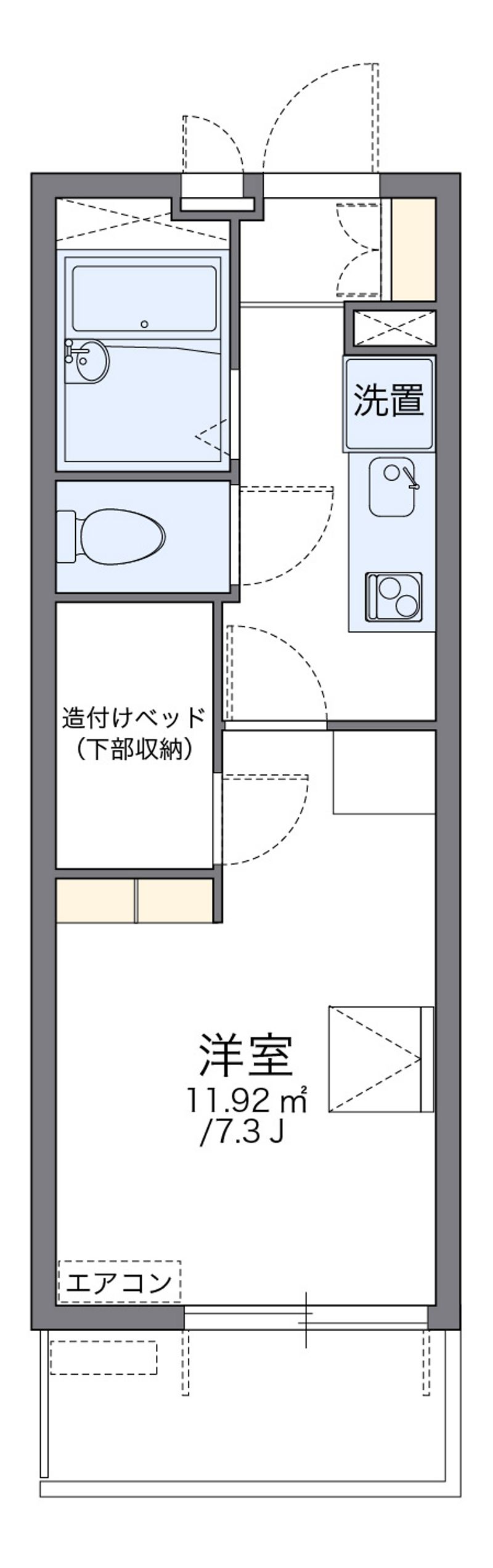 レオパレスエムエムワン 間取図