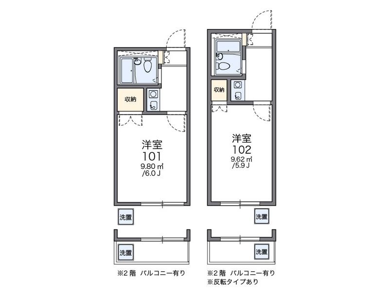 レオパレス東海通第２ 間取図