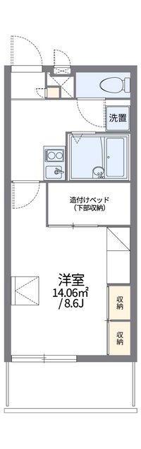 レオパレスエコミックユー 間取り図