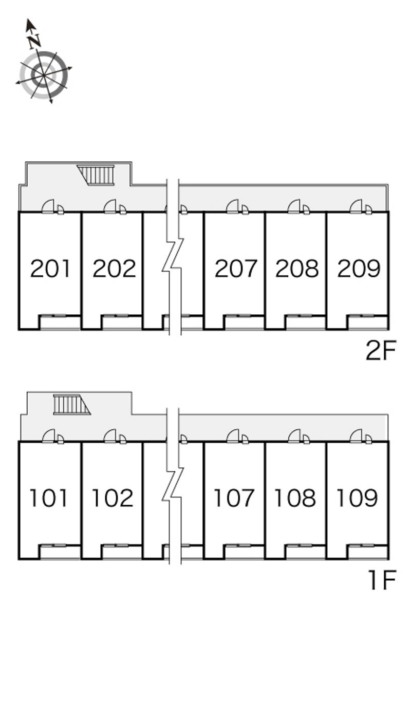 レオパレスエスポワールＨＩＲＯ 間取配置図