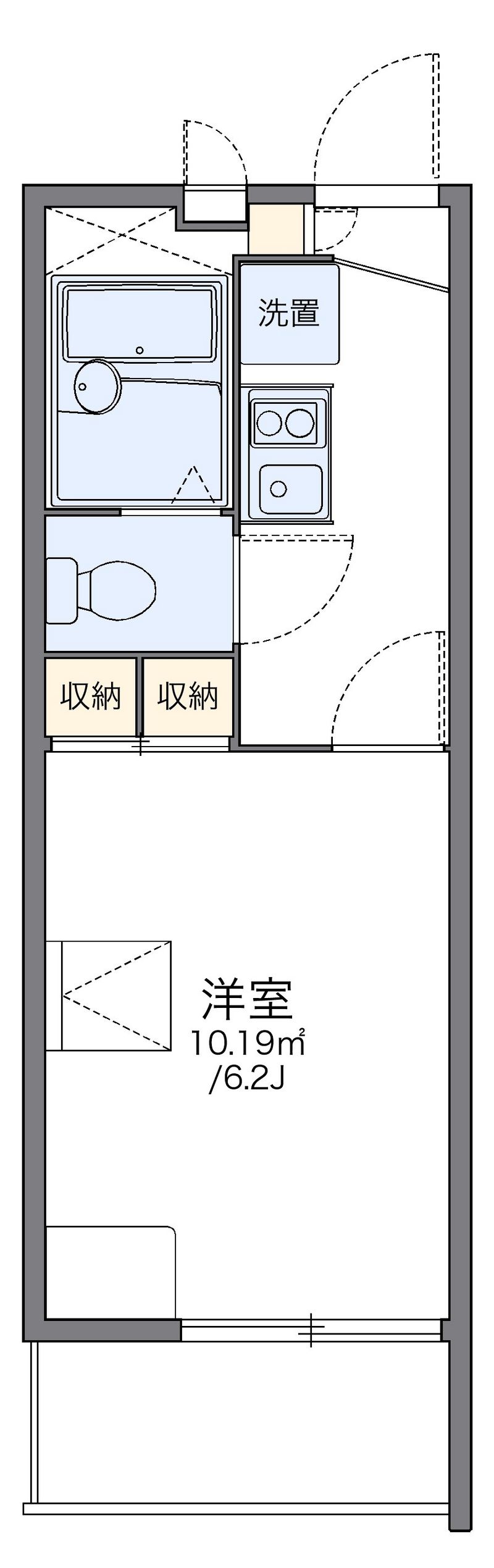 レオパレス城屋敷１１０ 間取図