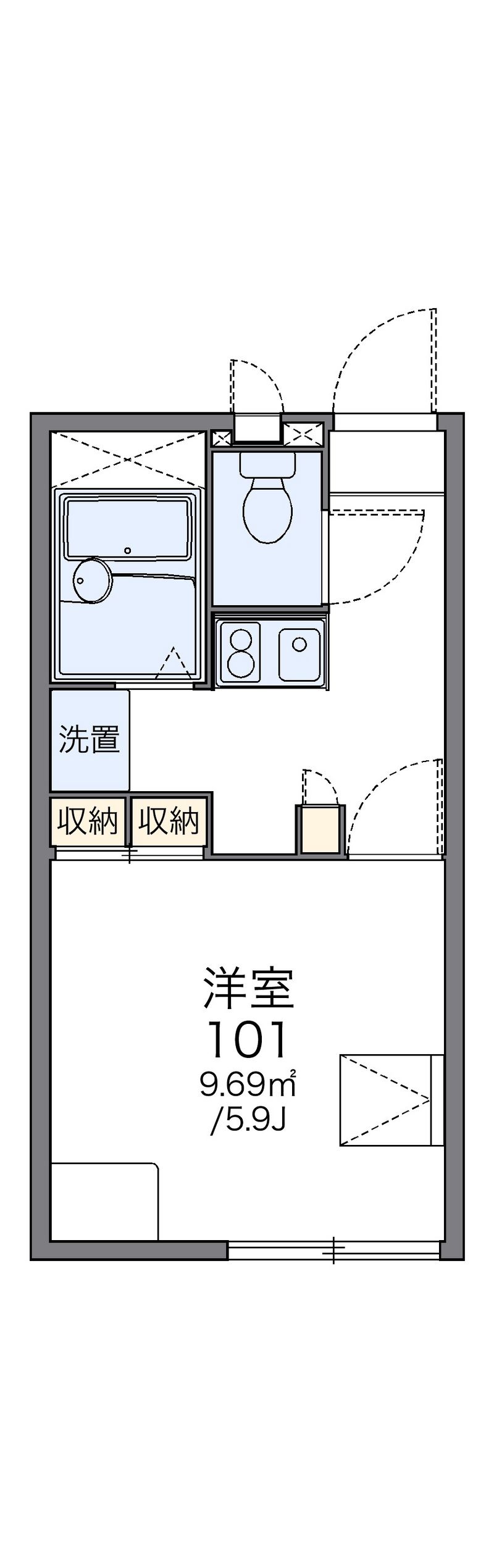レオパレスシティパル 間取図