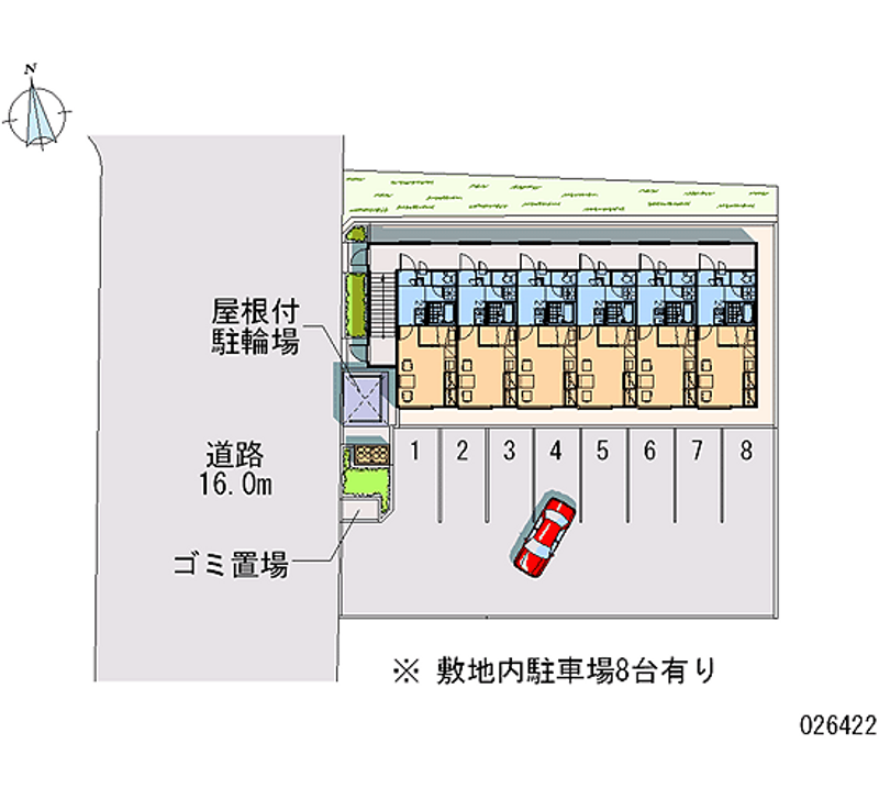 レオパレスＴＲＥＳＢＩＥＮ十勝 月極駐車場