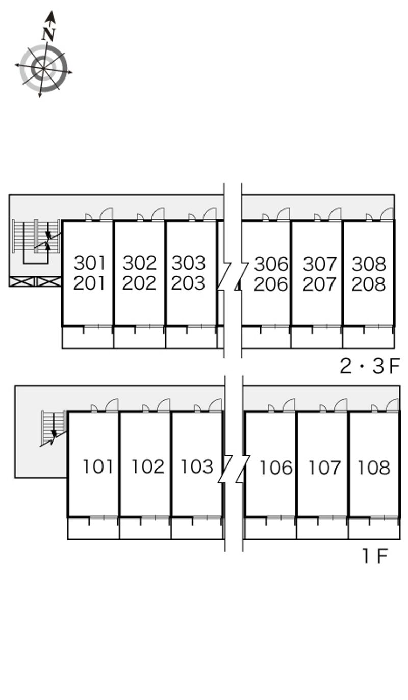 レオパレスタウンディ 間取配置図
