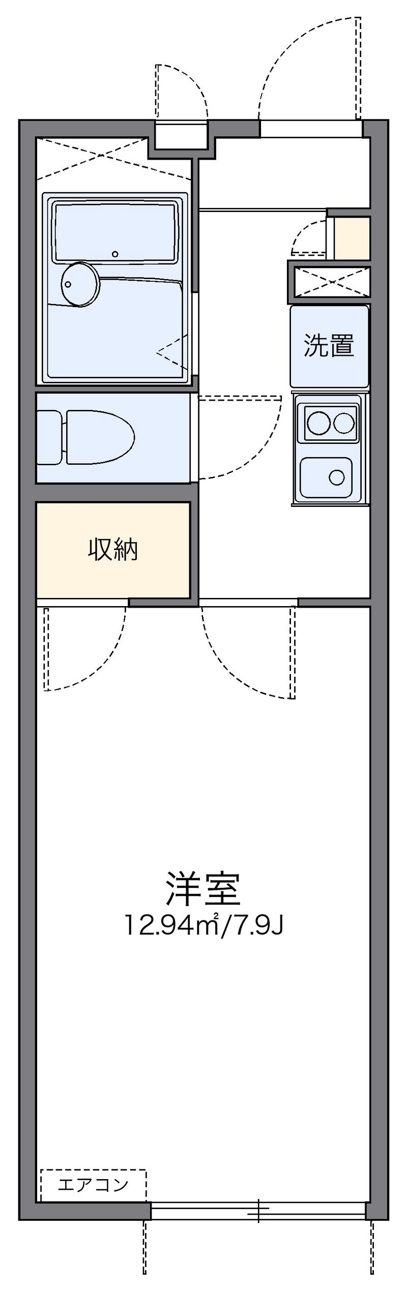 レオパレス富田林西 間取図