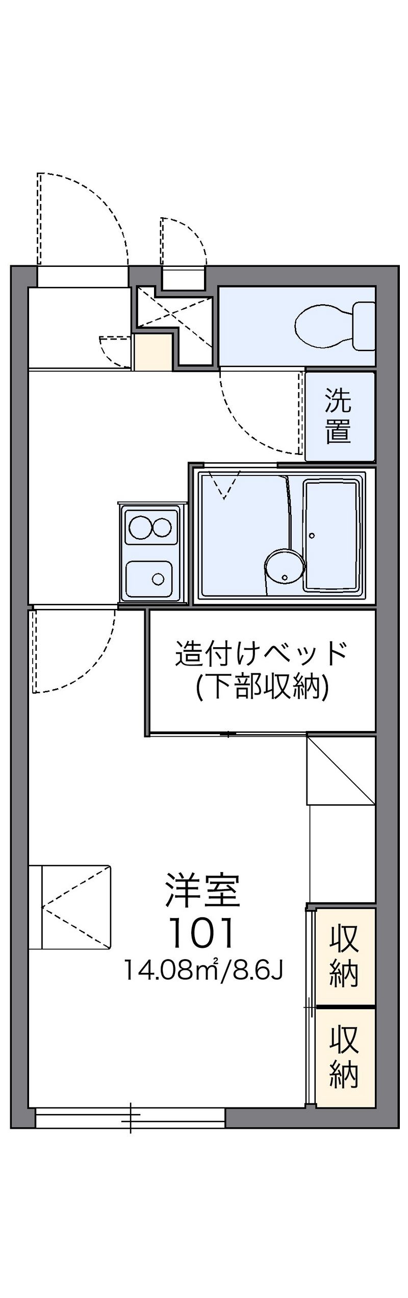 レオパレス宝 間取図