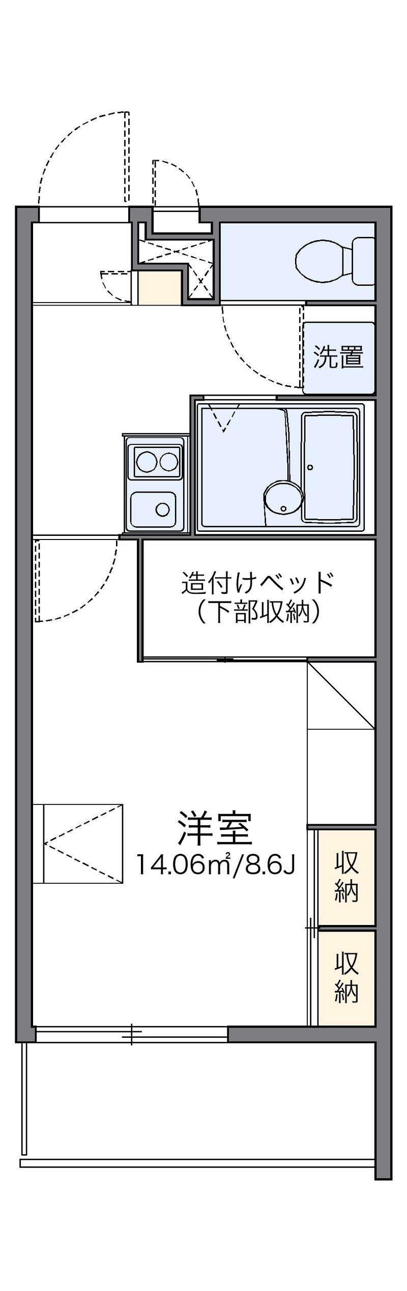 レオパレスアルモニ１番館 間取図