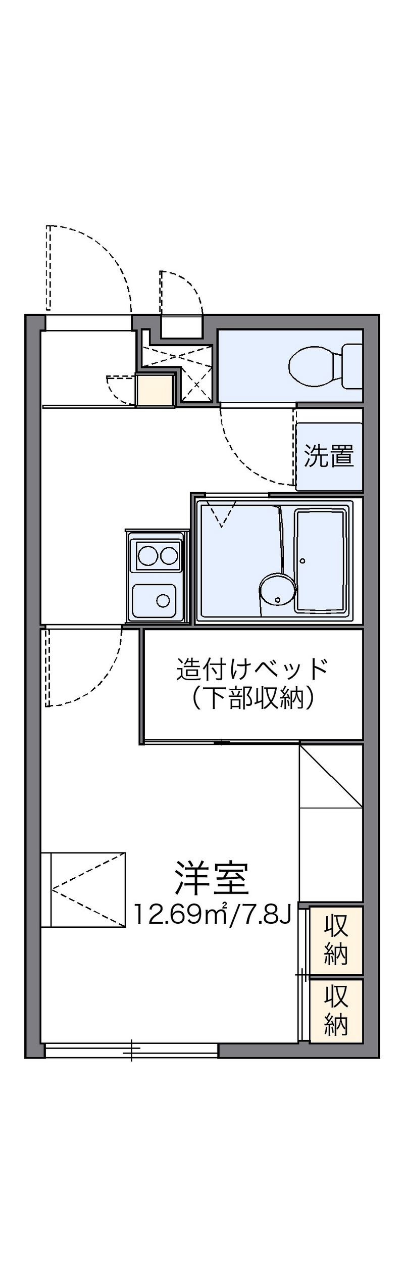 レオパレスフローラ 間取図
