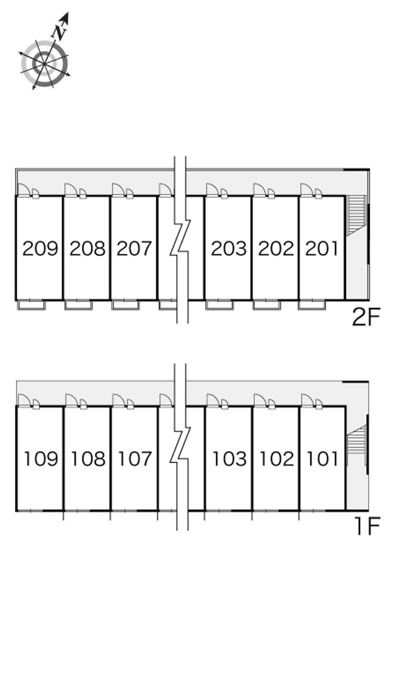 レオパレスレモングラス 間取配置図