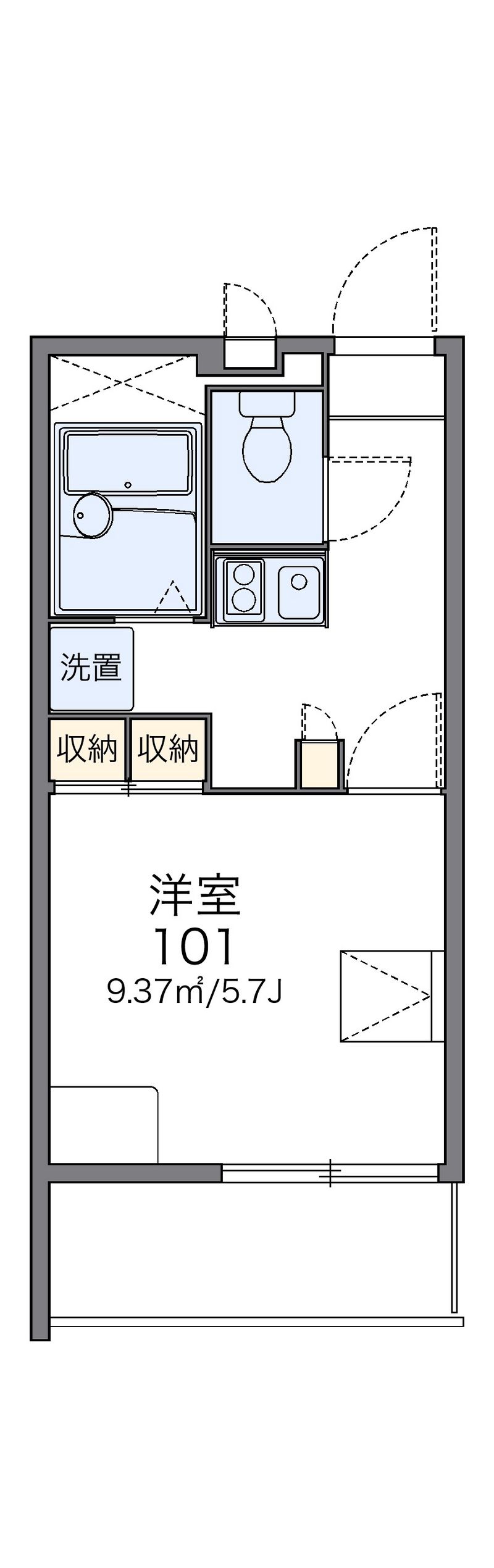 レオパレスカルーナ 間取図