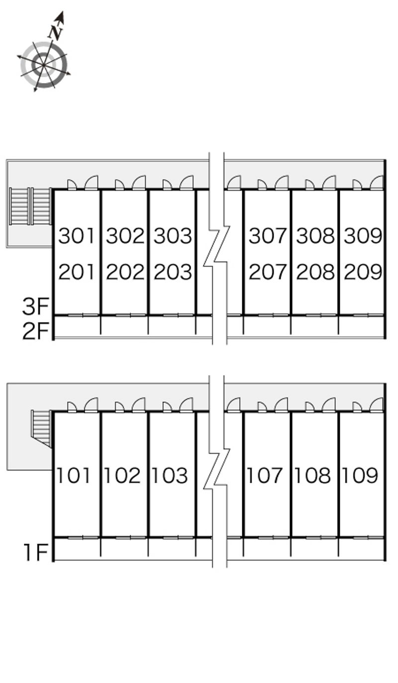 レオパレスニュー千葉ハイツ　Ａ 間取り配置図