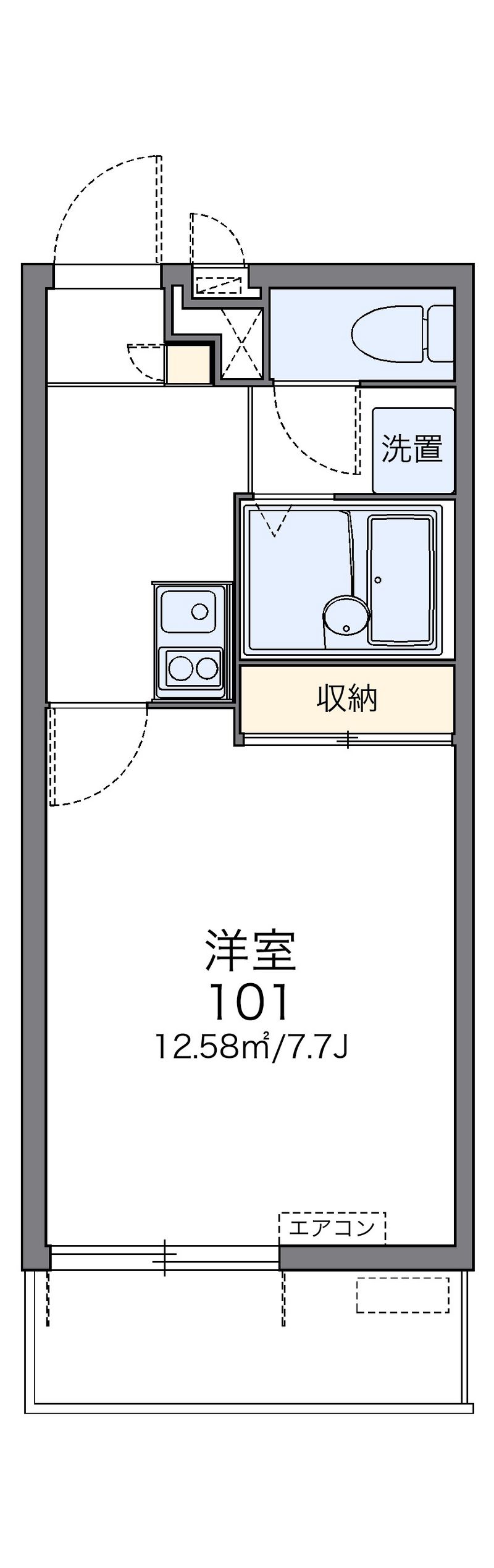 レオパレスインサイド中村 間取図