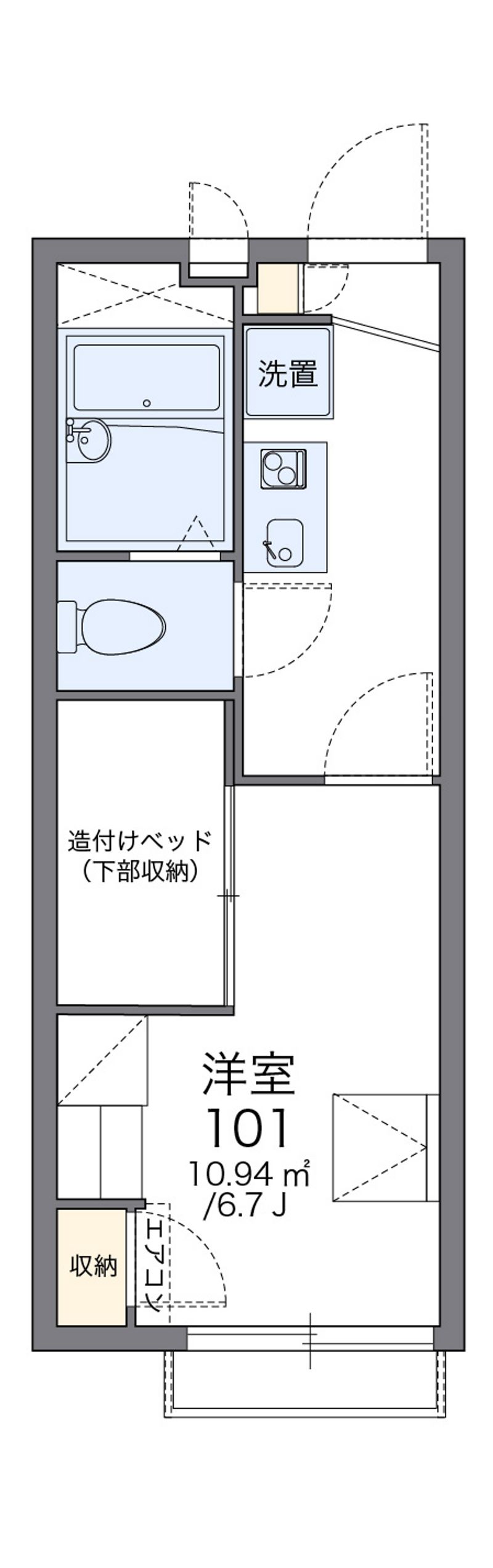 レオパレスあおい 間取図