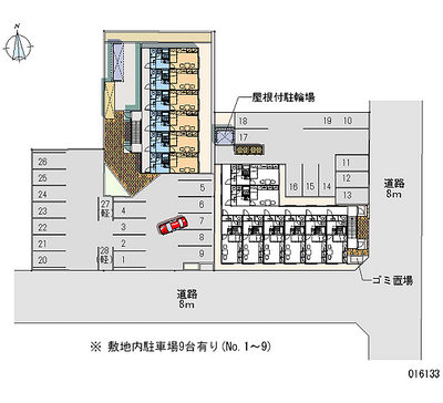 16133 Monthly parking lot