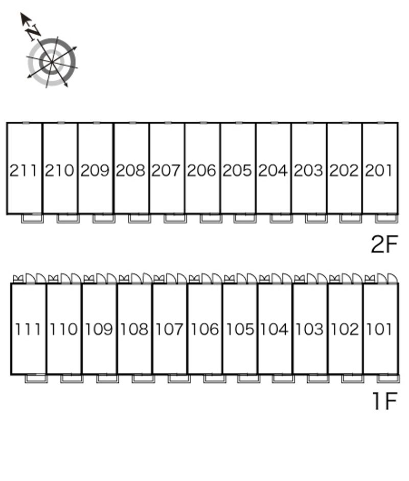レオパレスラーク 間取配置図