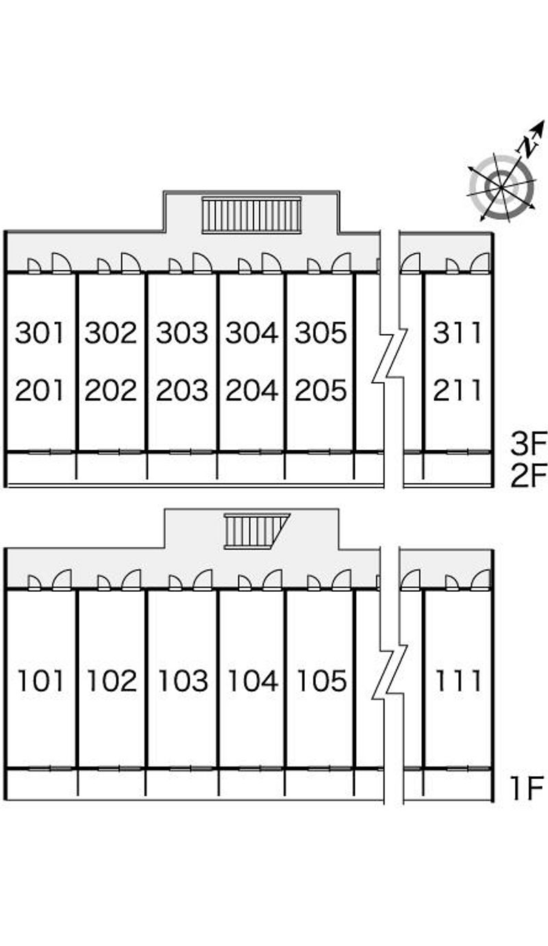 レオパレス清水 間取配置図