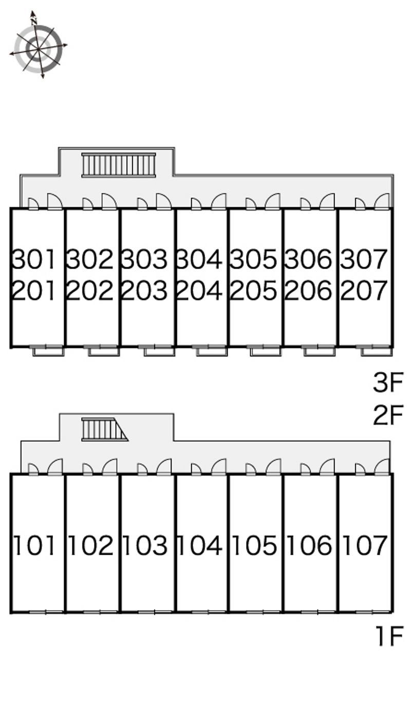 レオパレスグリーン 間取配置図