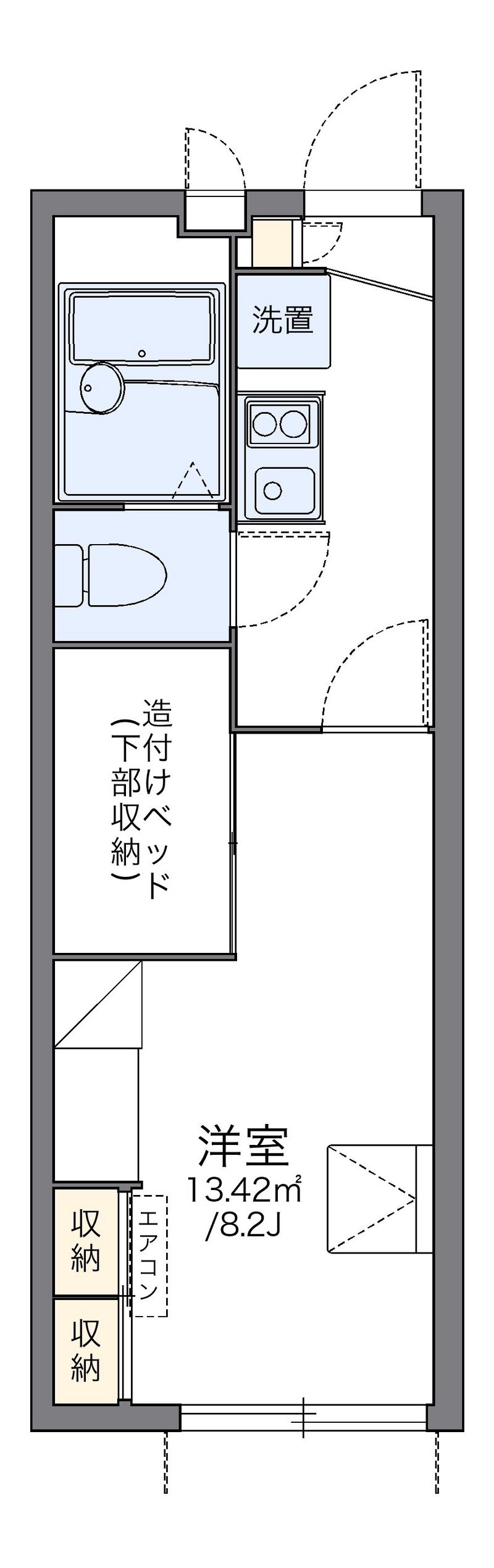 レオパレスクレインコート田中 間取図