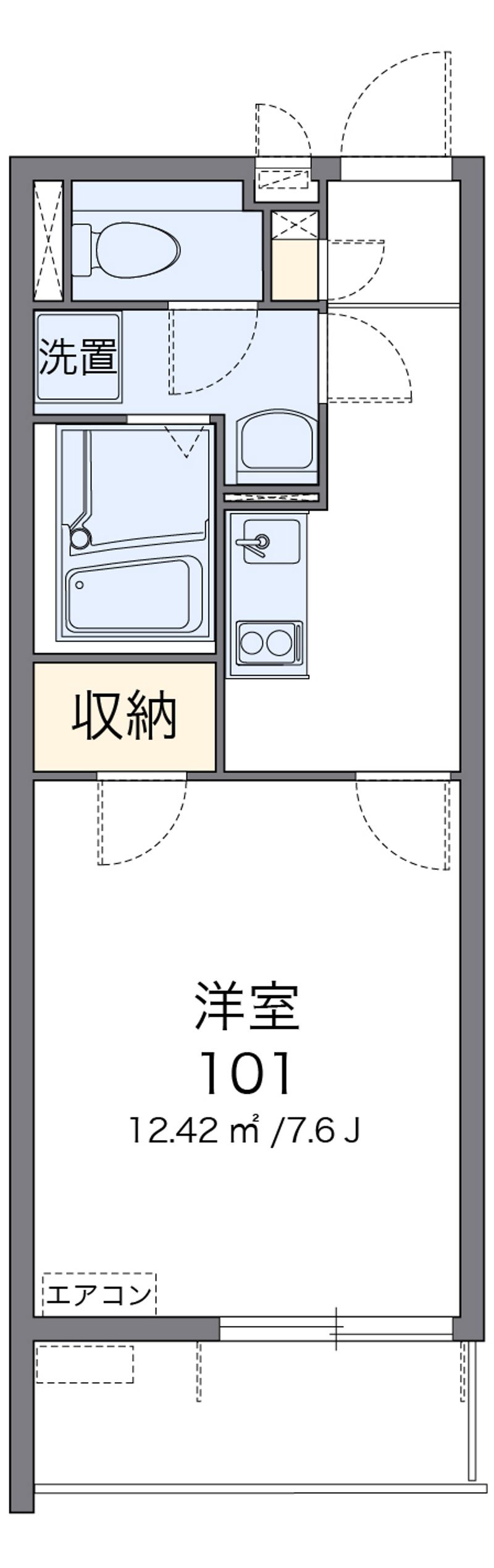 クレイノ長田天神 間取図