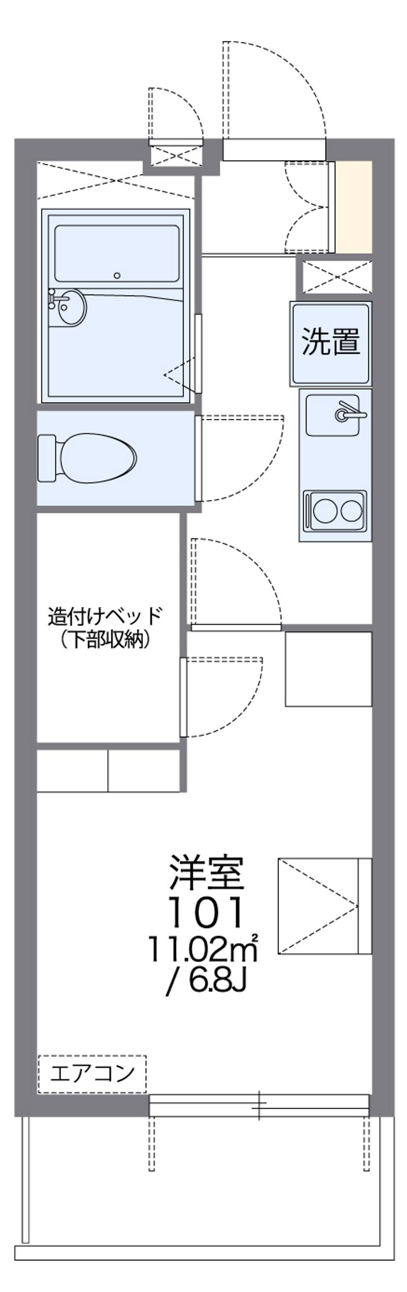 レオパレスコスモスバル 間取図