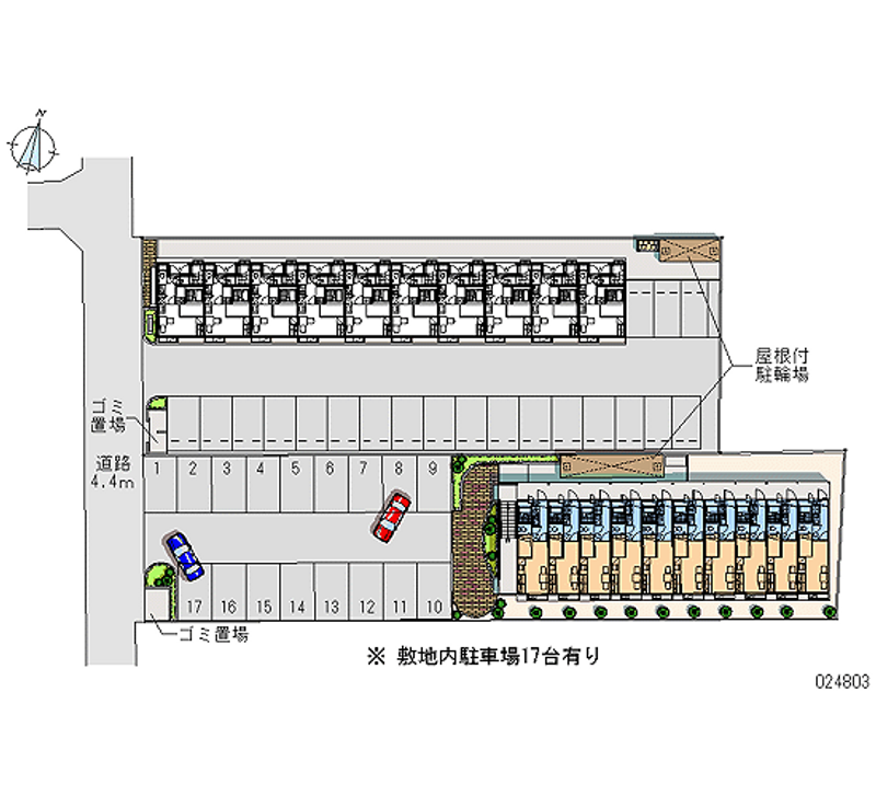 レオパレスポラール弐番館 月極駐車場