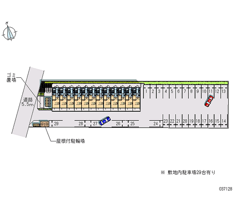 レオパレスカトレヤ 月極駐車場