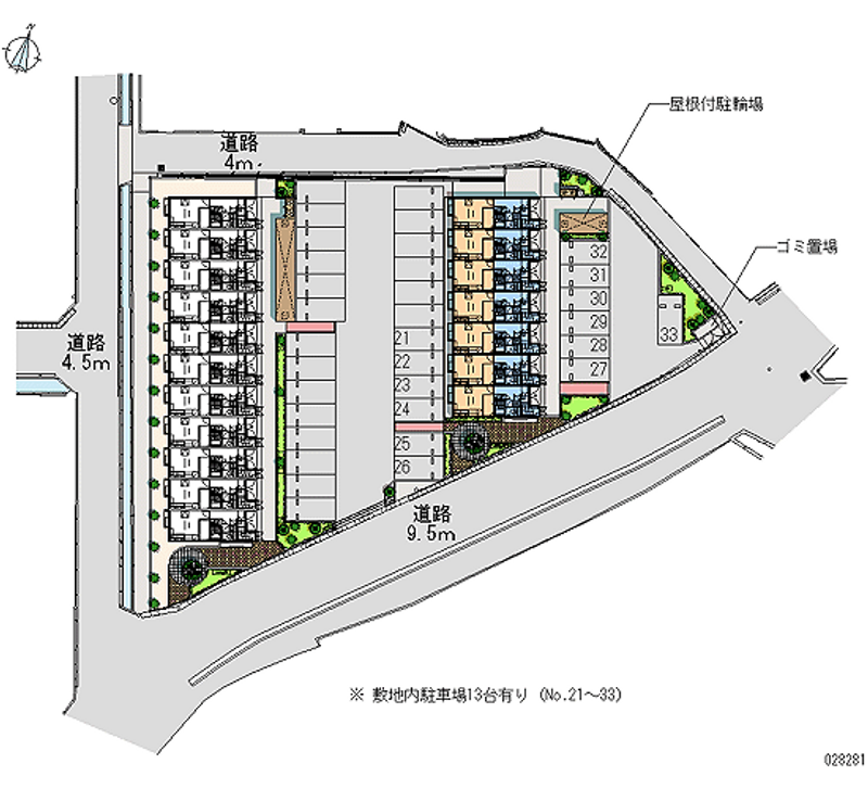 28281 Monthly parking lot