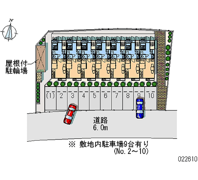 レオパレス光の森 月極駐車場