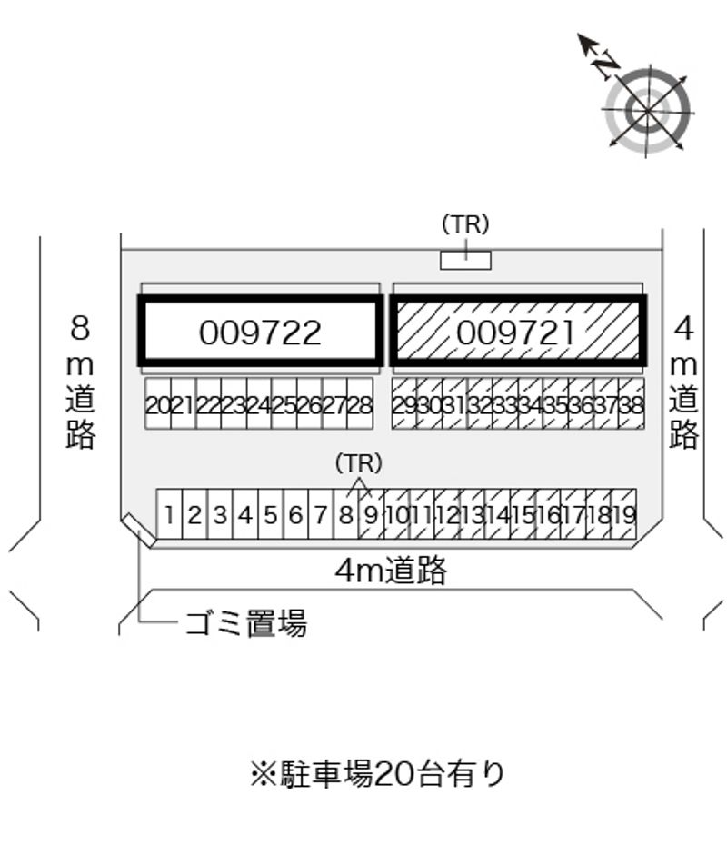 レオパレス市毛Ａ 駐車場