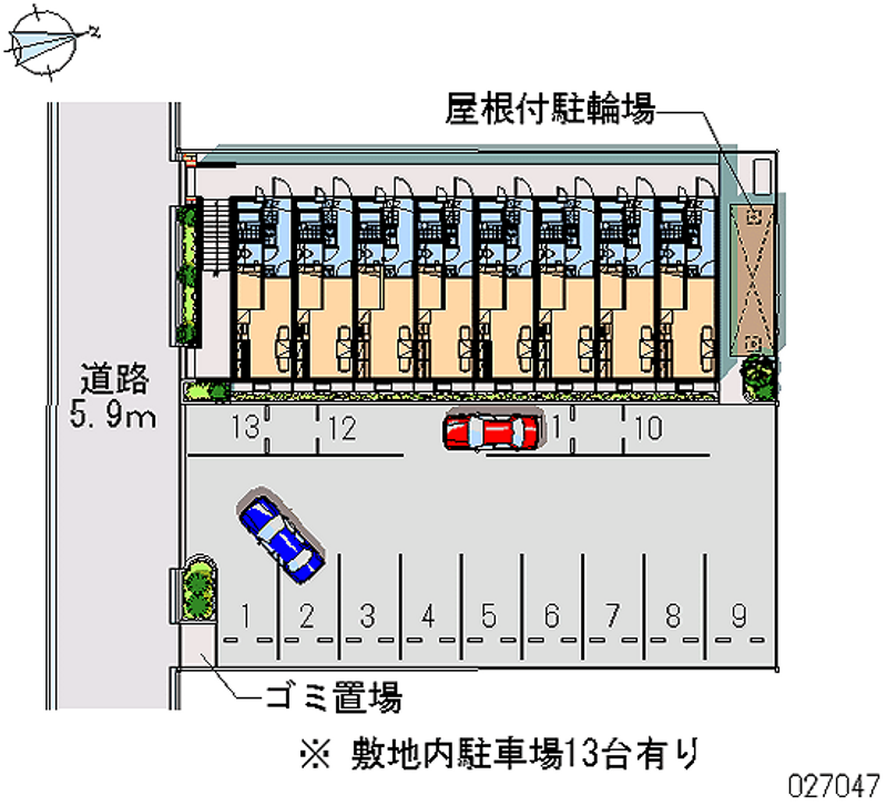 レオパレスＨＩＲＯ 月極駐車場