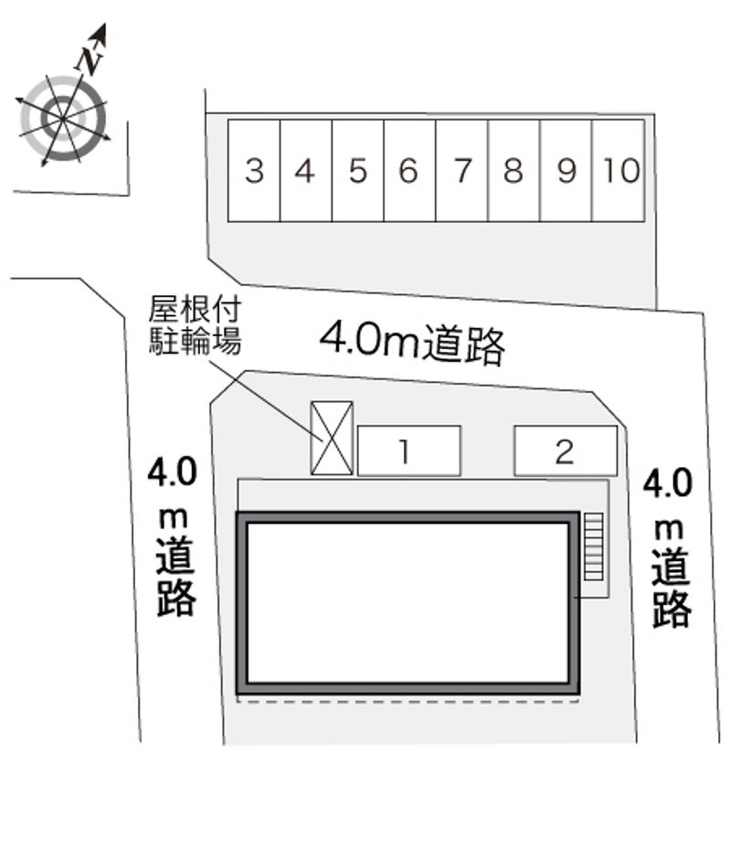 レオパレスマルベリーランチＤ 配置図