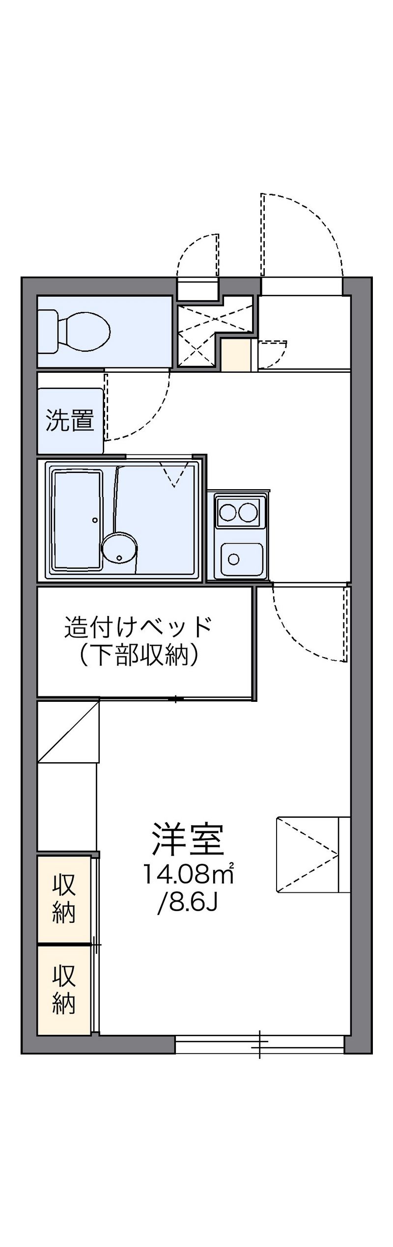 レオパレスフランジュール若宮 間取図