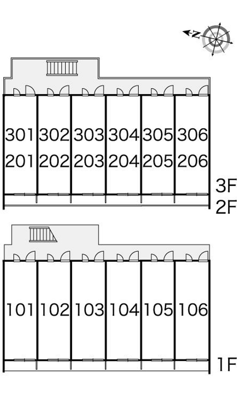 レオパレスキルシェンⅡ 間取配置図