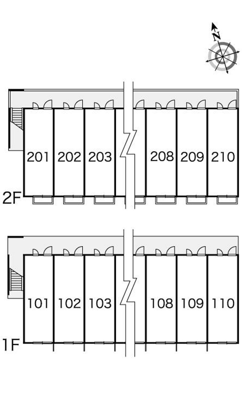 レオパレスルート１　ミキ 間取配置図