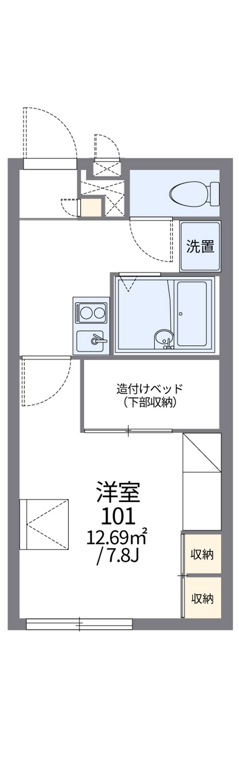 レオパレスフラワーＡ 間取図