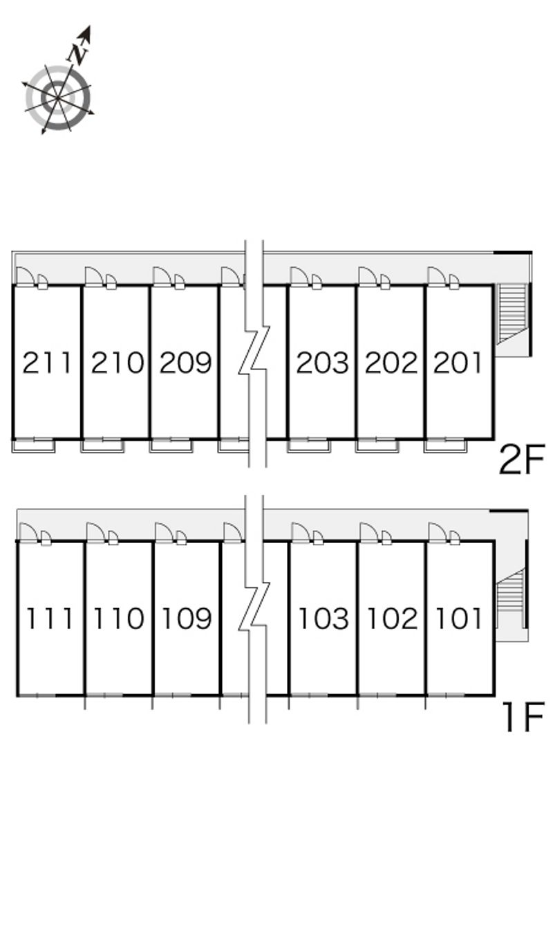 レオパレスメイフラワーⅠ 間取配置図