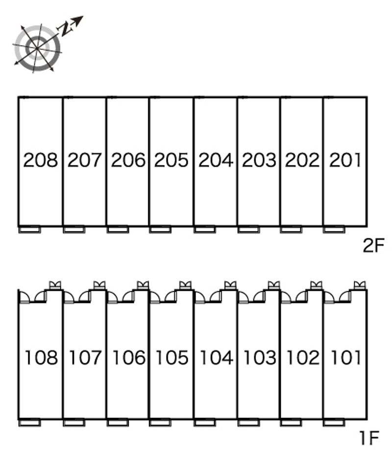 レオパレスエムフィールドⅢ 間取り配置図