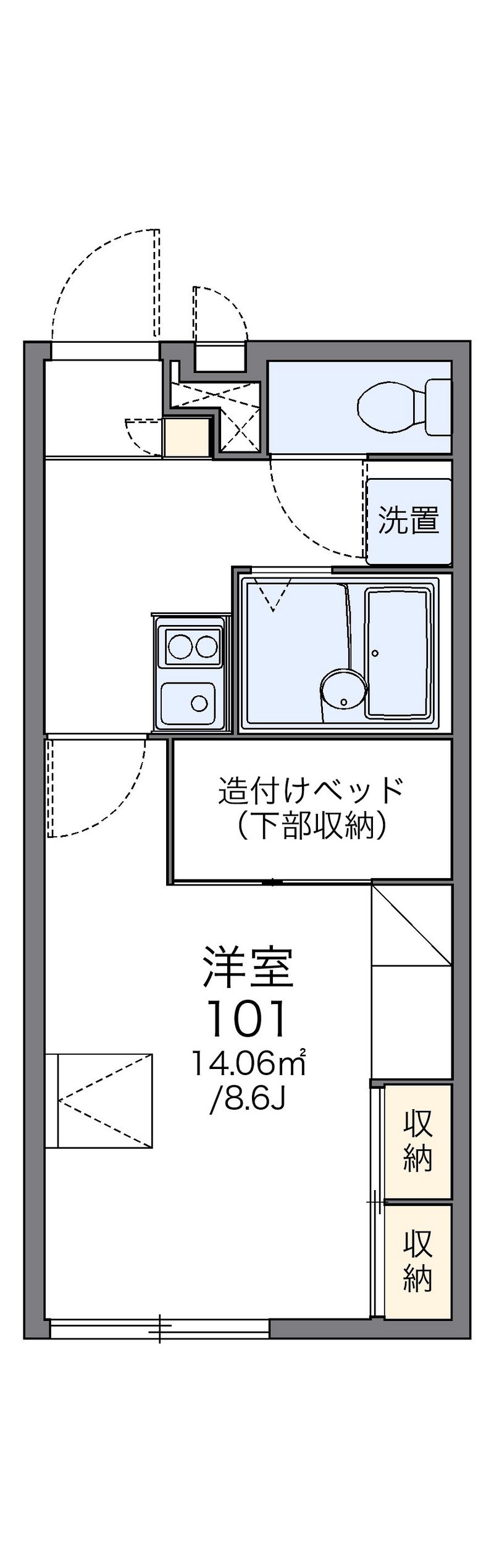 レオパレスメープルコート 間取図