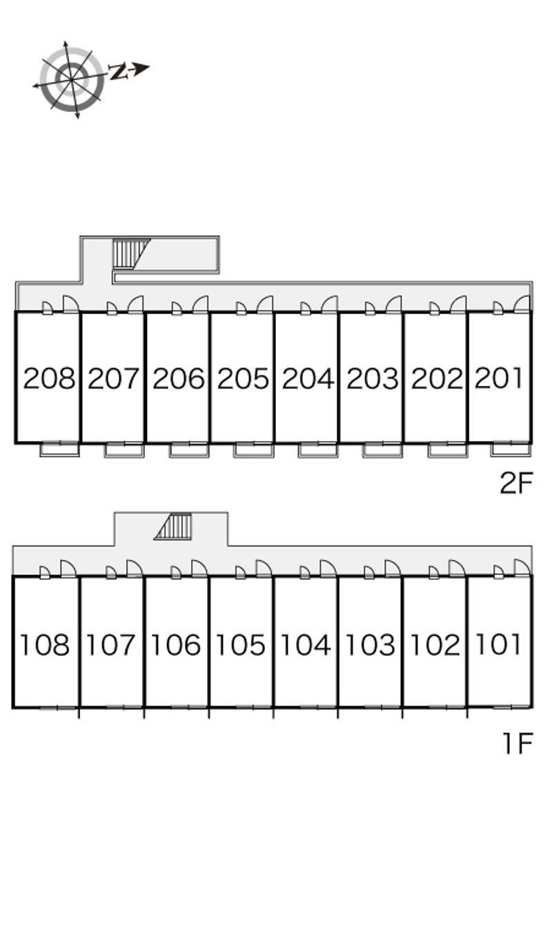 レオパレスフィオーレⅡ 間取配置図